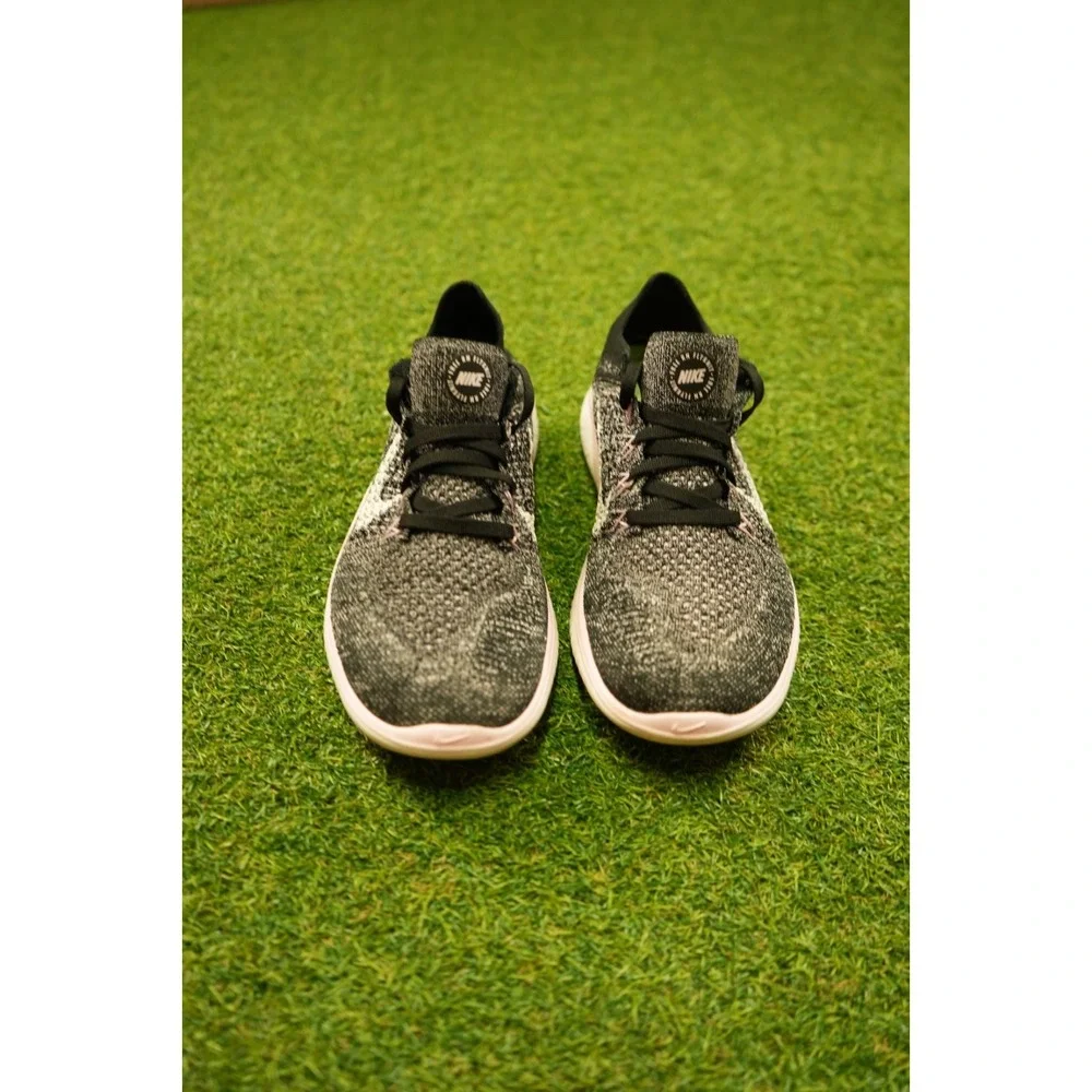 Nike Free Run Flyknit 2018 942838-101 Mens‎ 8 Running Shoes White Sneakers